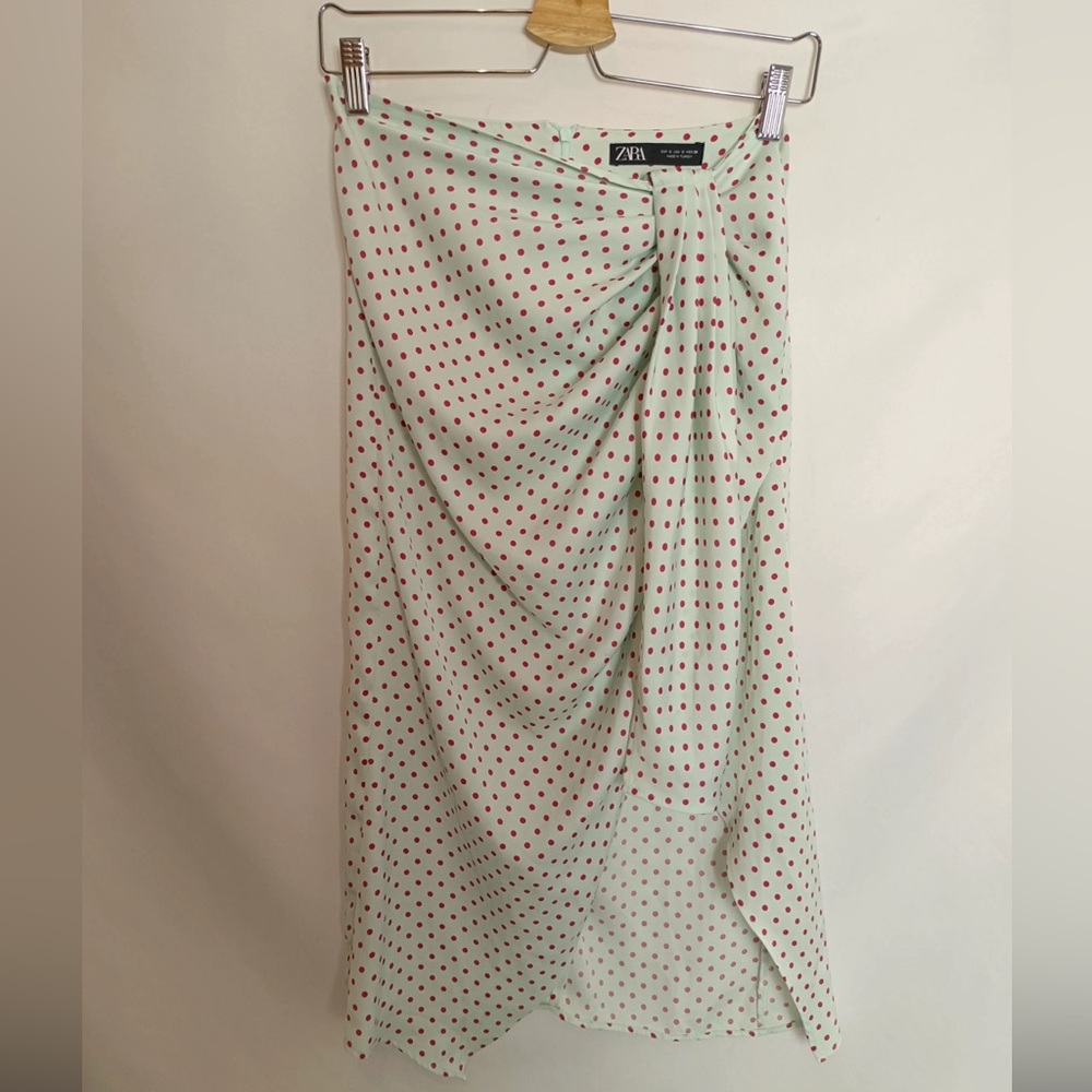 Zara Polka Dot Wrap Skirt